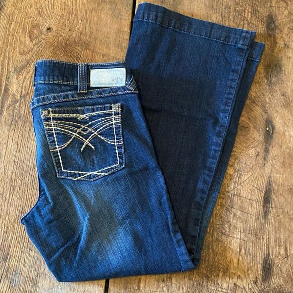 Ariat Women's Flare & Wide Leg Jeans - Dark Blue - Picture 1 of 9